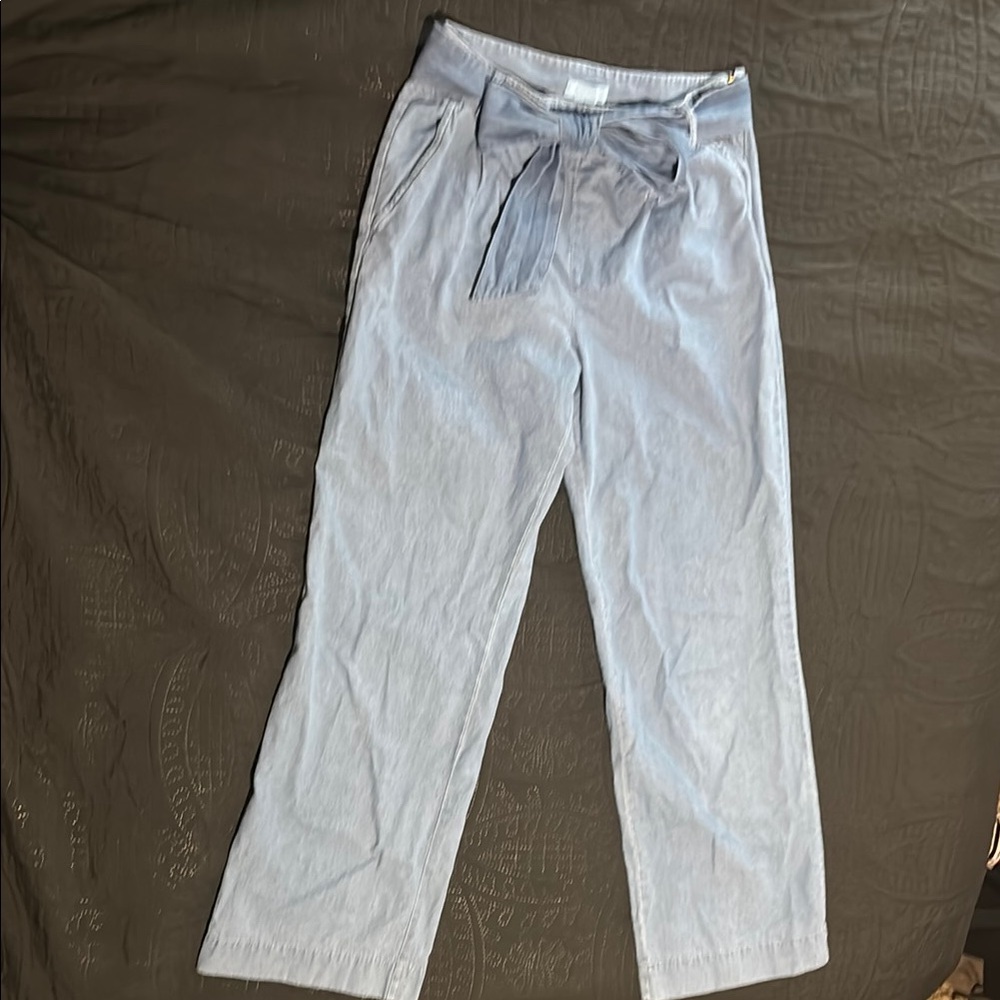 Draper James Light Blue Chinos with Tie Waist